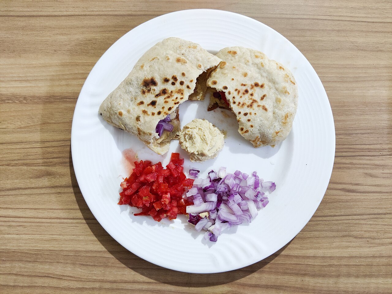 Pão pita — Fotografia real de referência