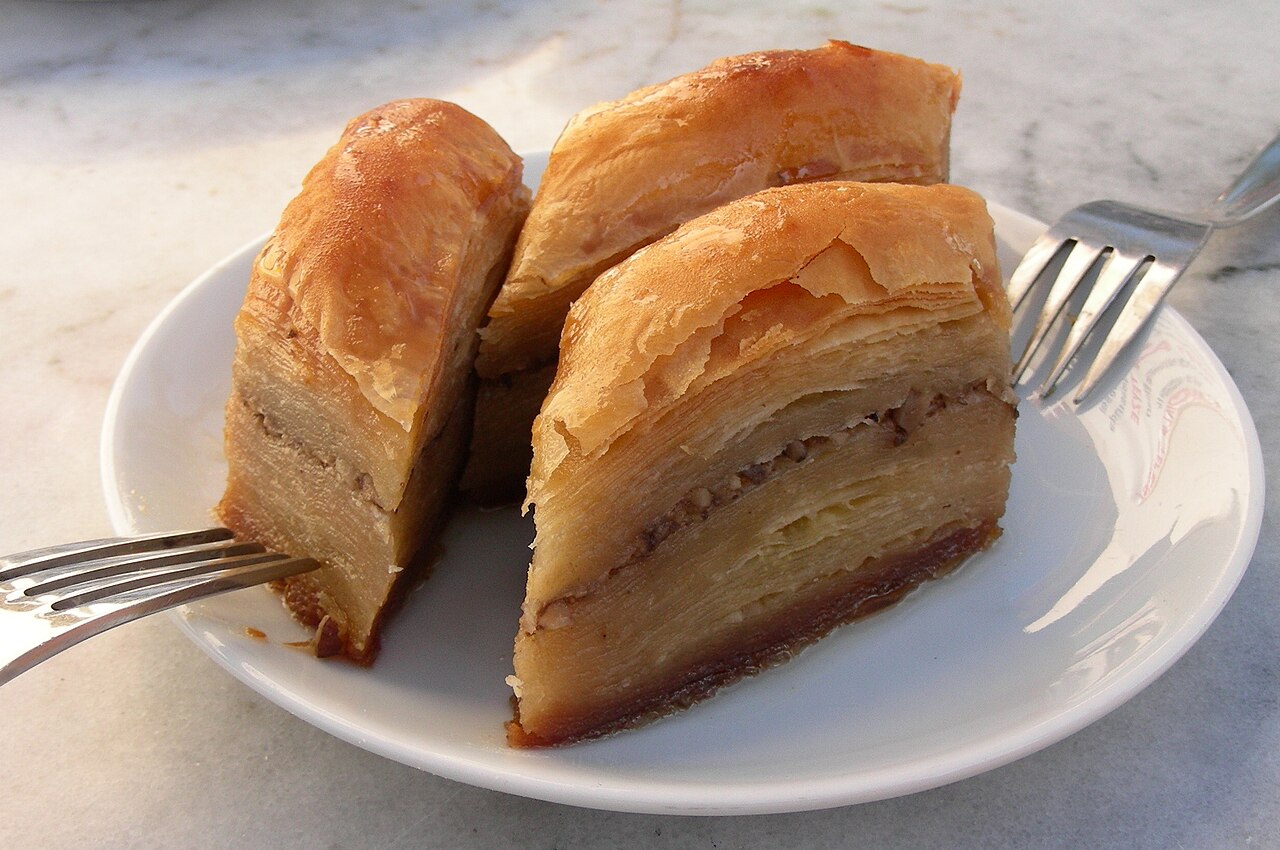 Baklava de nozes — Fotografia real de referência