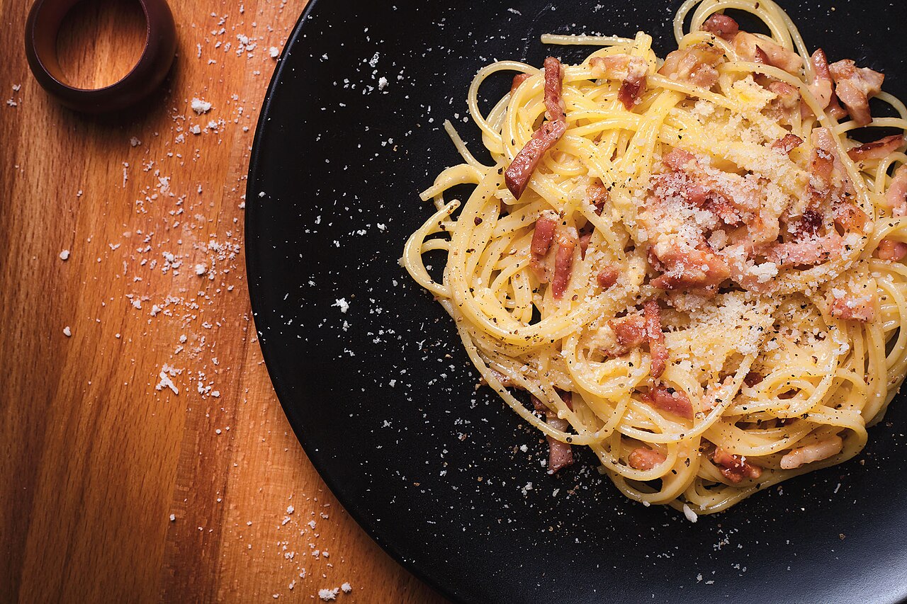 Spaghetti alla Carbonara — Fotografia real de referência
