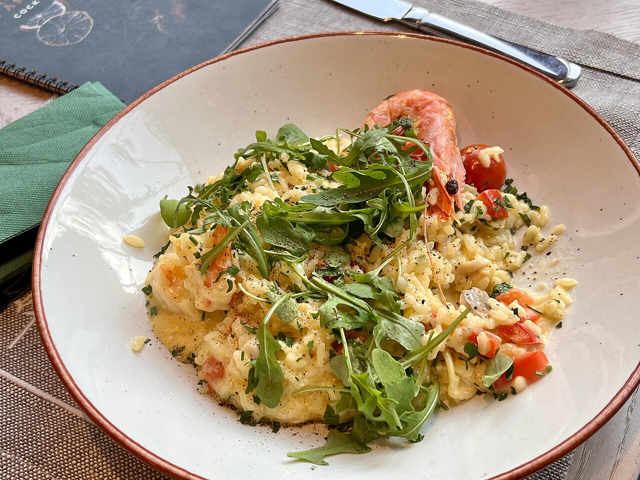 Risotto ai Frutti di Mare — Fotografia real de referência