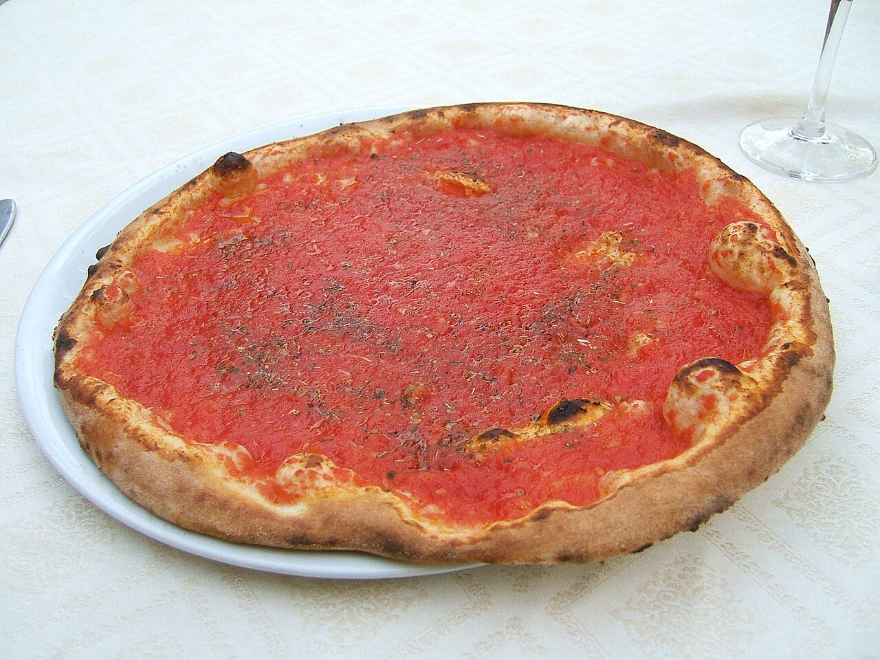 Pizza Marinara — Fotografia real de referência