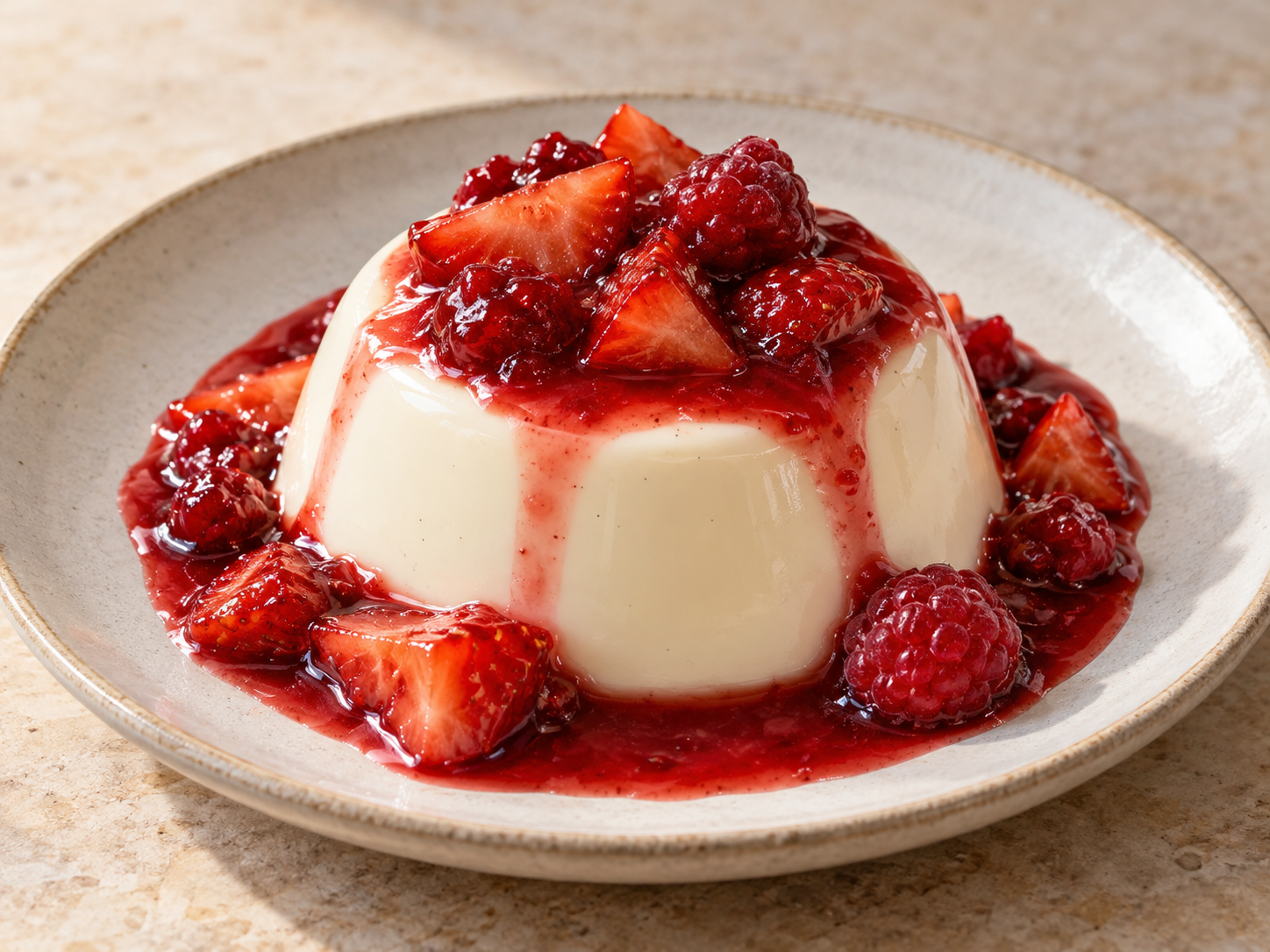 Panna Cotta — Ilustração fotorrealista gerada por IA