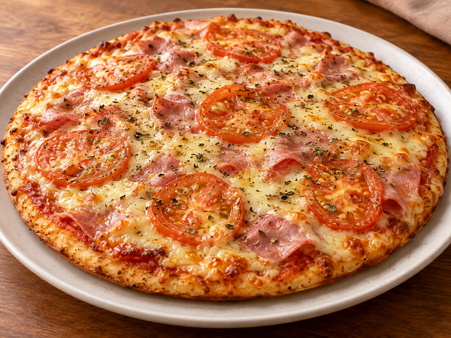 Pizza de liquidificador — Ilustração fotorrealista gerada por IA