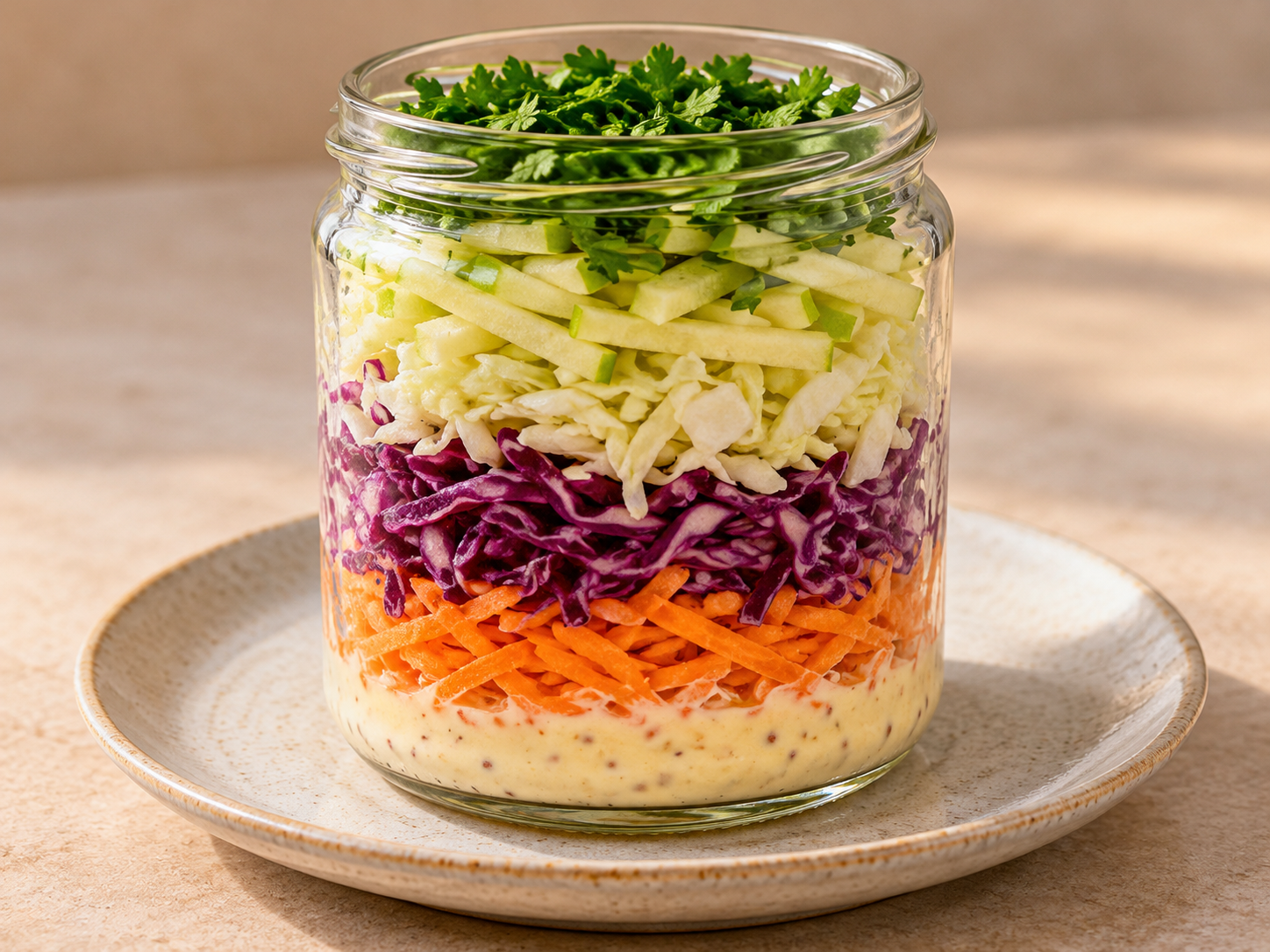 Coleslaw roxa com iogurte — Ilustração fotorrealista gerada por IA