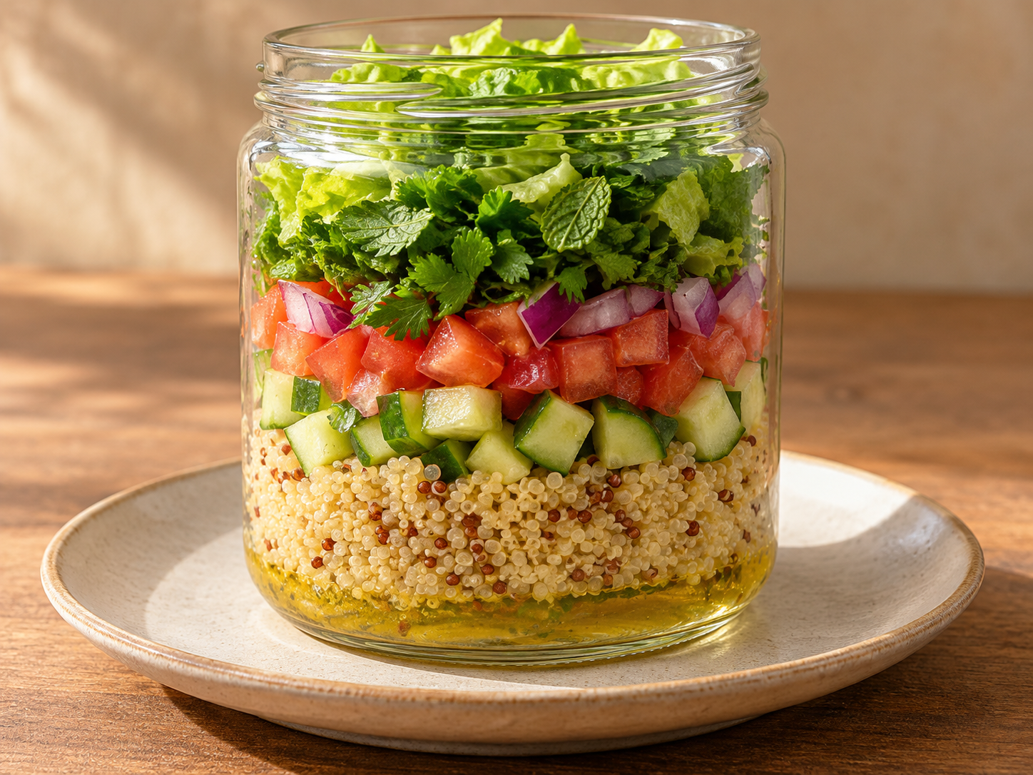 Tabule de quinoa — Ilustração fotorrealista gerada por IA